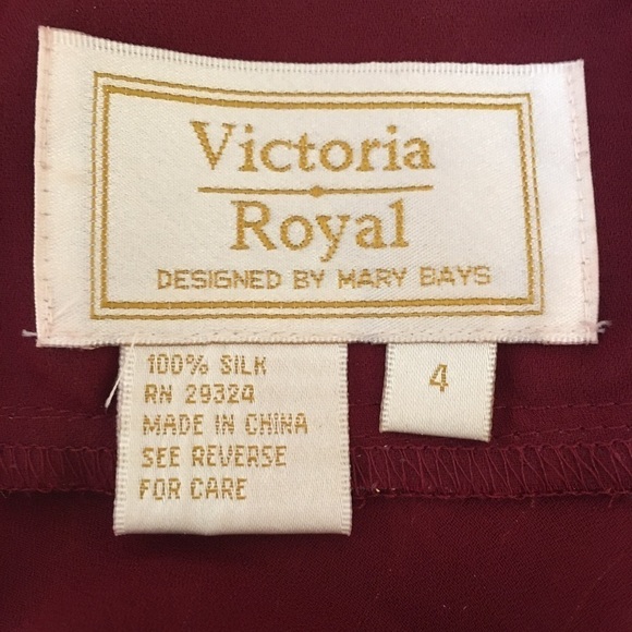 Victoria Royal Designed by Mary Bays Embellished Silk Dress Size 4 - Picture 10 of 16